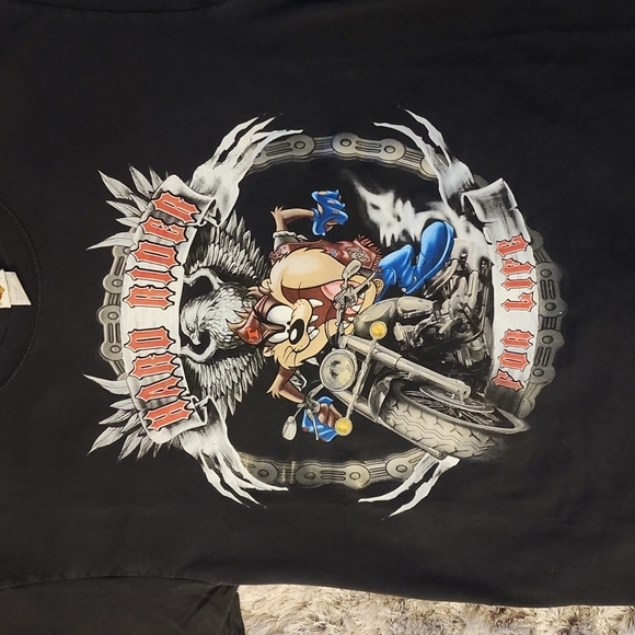 Looney Tunes Biker Taz shirt (Size L) - Picture 2 of 5